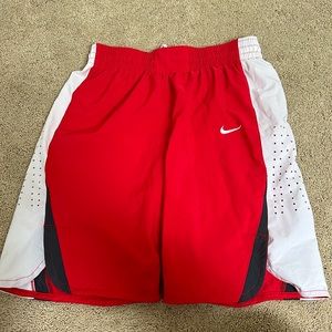Red Nike basketball shorts